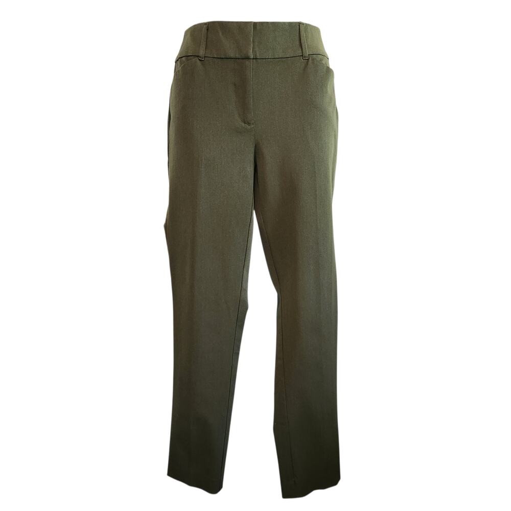 Loft Outlet skinny ankle mid rise pants dark green size 4 NWT